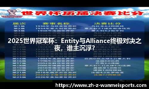 2025世界冠军杯：Entity与Alliance终极对决之夜，谁主沉浮？